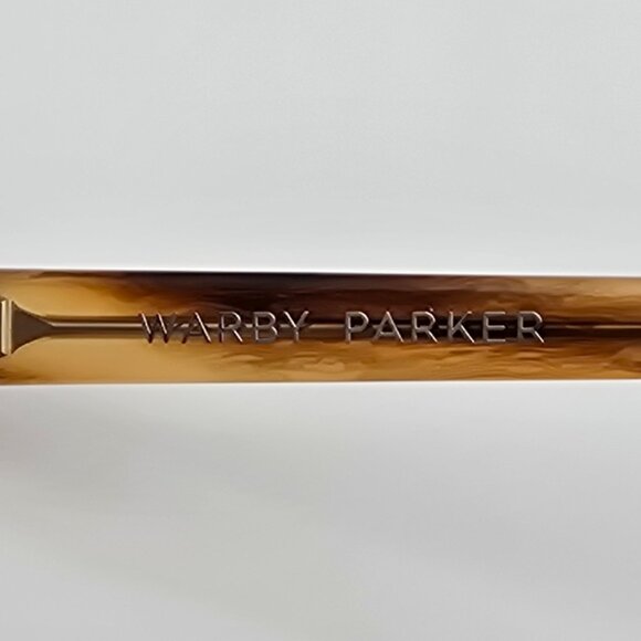 Warby Parker Felix N 506 Crystal with English Oak Eyeglasses Frame w/ Case 47mm - Picture 11 of 16